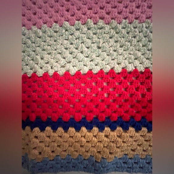 Granny Square Crochet Blanket Afghan - Picture 2 of 4